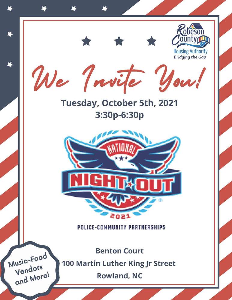 National Night Out flyer information above