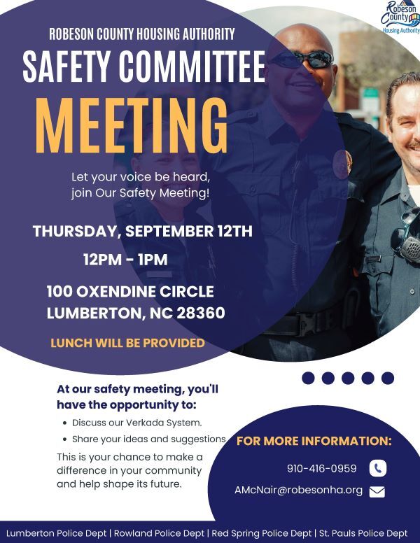 Safety Meeting September 2024 flyer, the information on this flyer is in the text above.